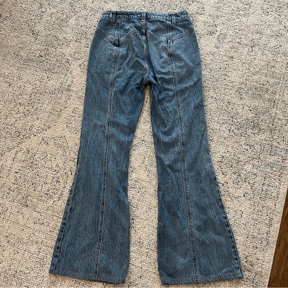 Free People Western Slouchy Bootcut Flare Jeans Sz 26 - Picture 10 of 11
